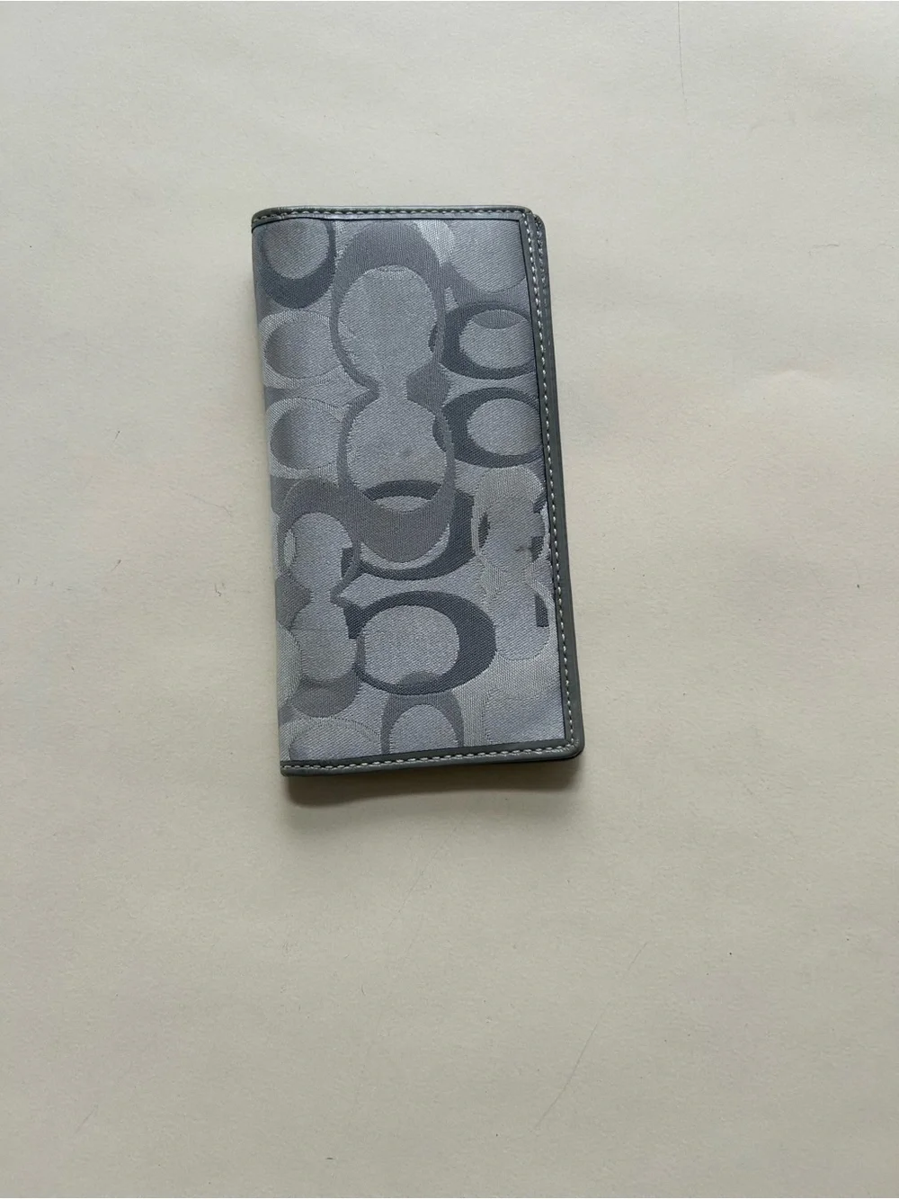 Coach Gray Signature Continental Wallet